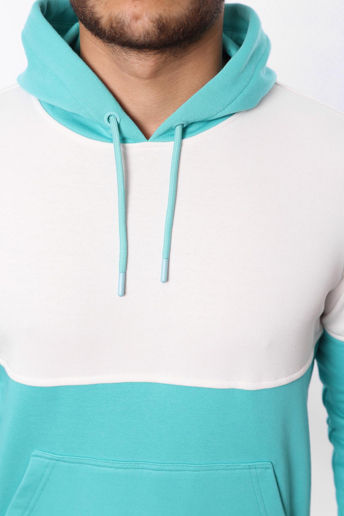 3 İplik Kapüşonlu Kanguru Cepli Sweatshirt – Pamuk Viskon Regular Fit Rugatchi Exclusive