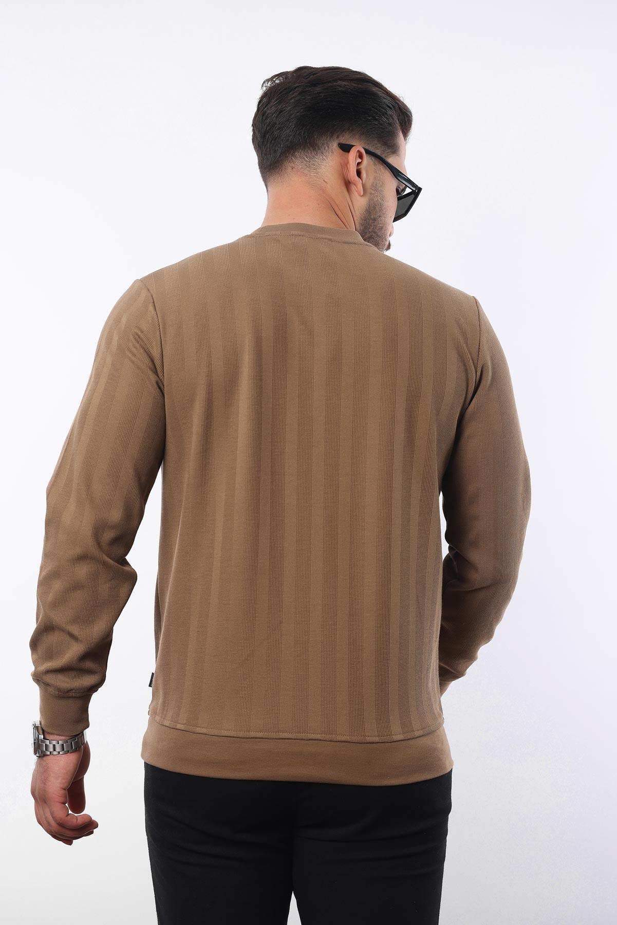 Rugatchi Jakarlı Sweatshirt – %70 Pamuk %30 Viskoz Bisiklet Yaka