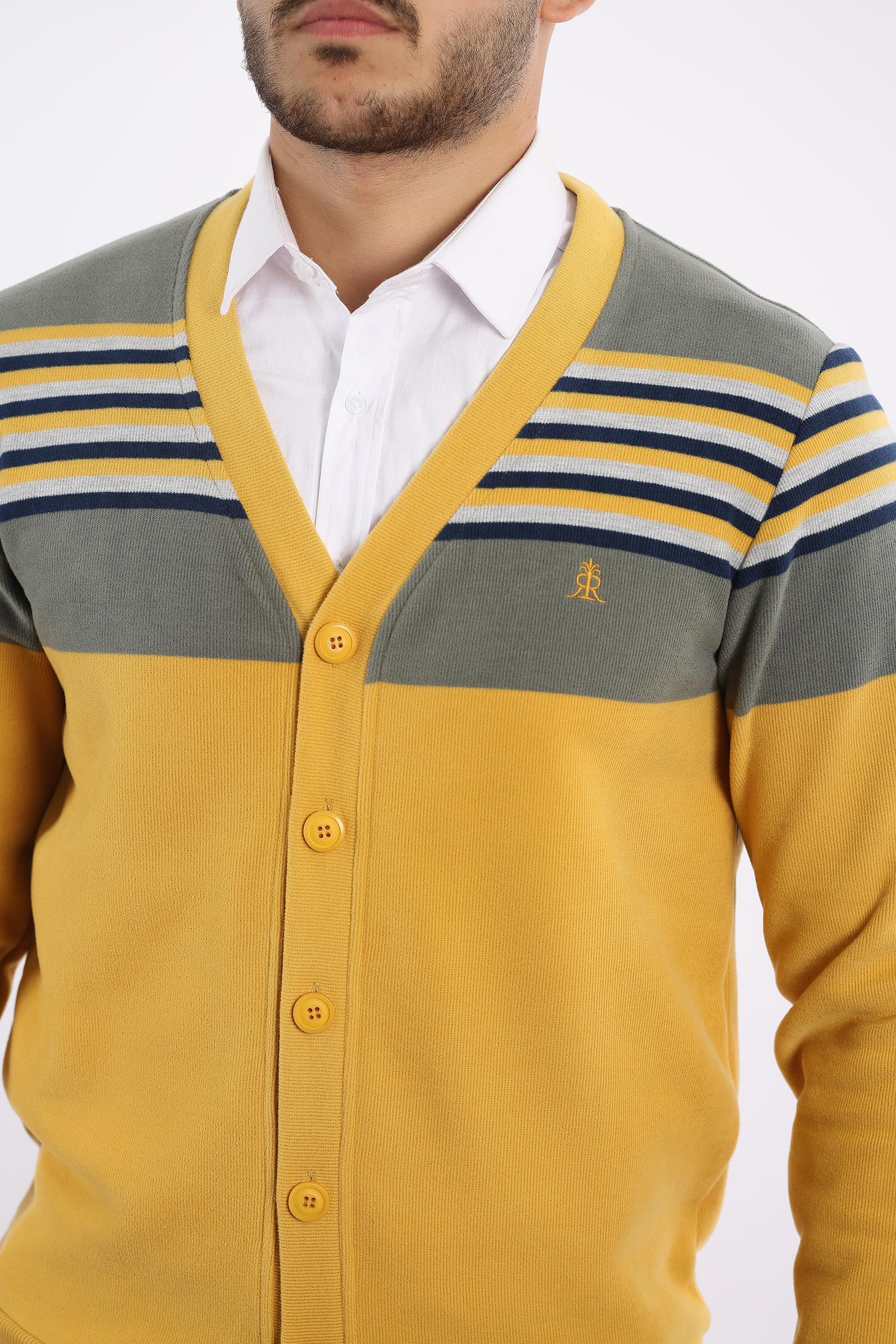 Triko Selanik Dokuma Düğmeli Hırka