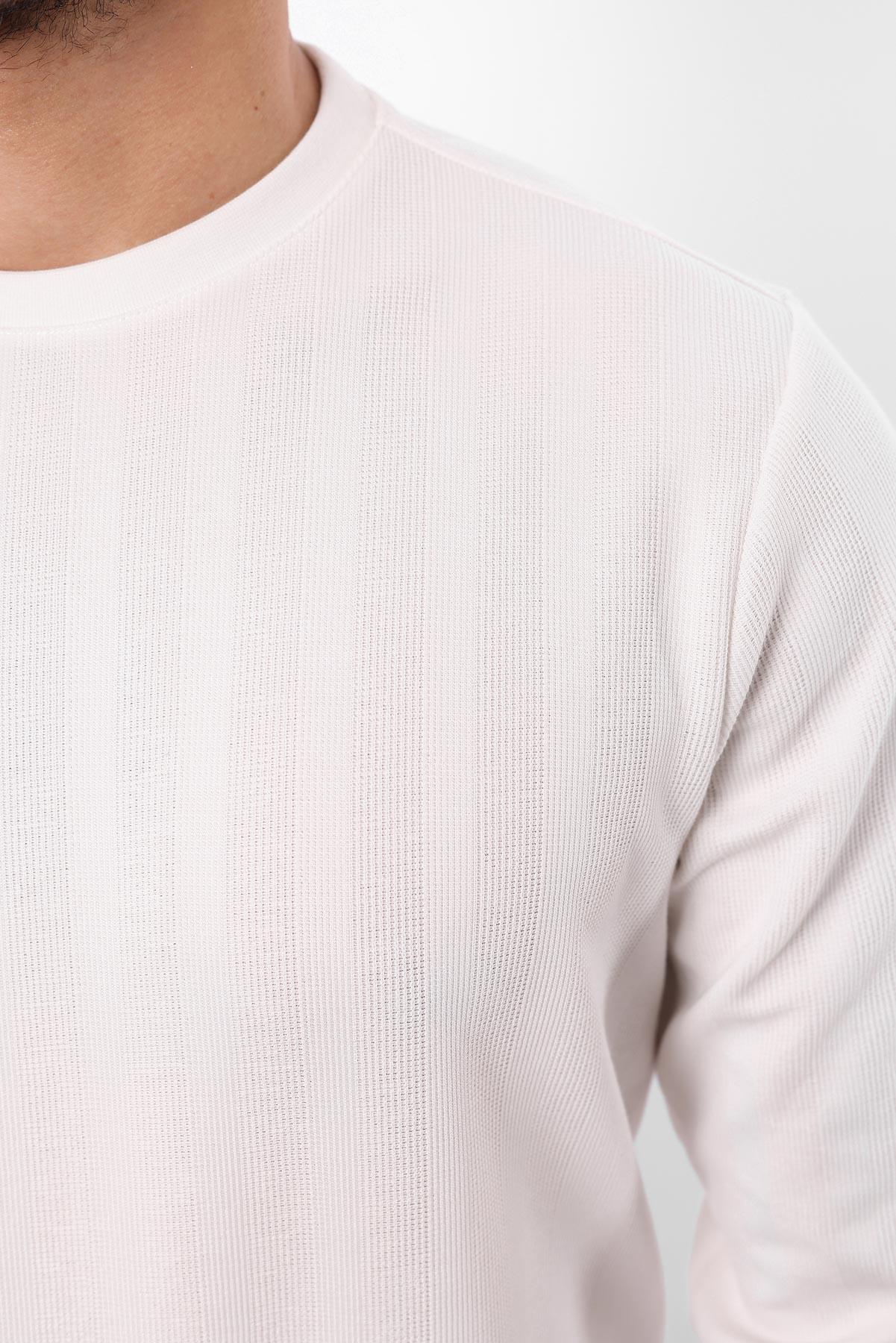 Rugatchi Jakarlı Sweatshirt – %70 Pamuk %30 Viskoz Bisiklet Yaka
