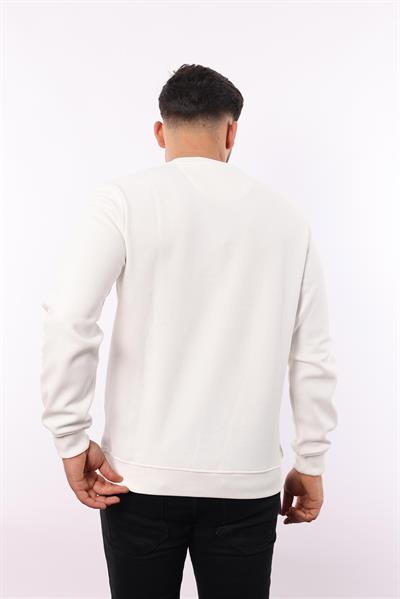 Rugatchi Şardonlu Pike Sweatshirt – %70 Pamuk %30 Viskoz Bisiklet Yaka