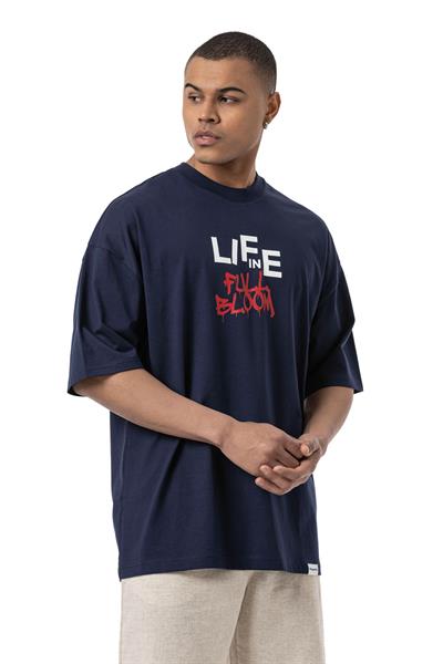 LIFE IN Baskılı Oversize T-Shirt