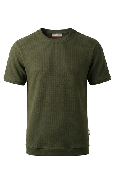 Erkek Waffle Dokulu Bisiklet Yaka Tişört