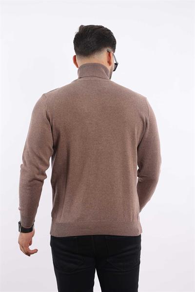 Erkek Balıkçı Yaka Triko Kazak — %100 Pamuk, Klasik