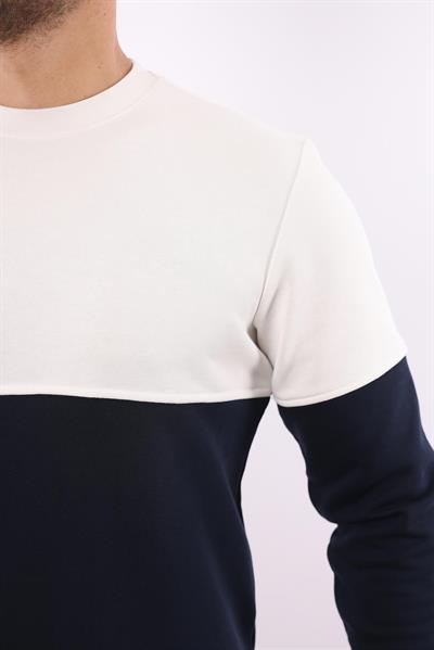 3 İplik Bisiklet Yaka Sweatshirt – Pamuk Viskon Regular Fit Rugatchi Exclusive