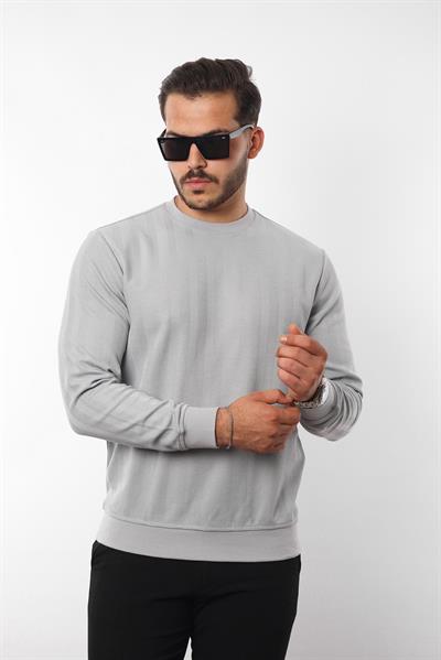 Rugatchi Jakarlı Sweatshirt – %70 Pamuk %30 Viskoz Bisiklet Yaka