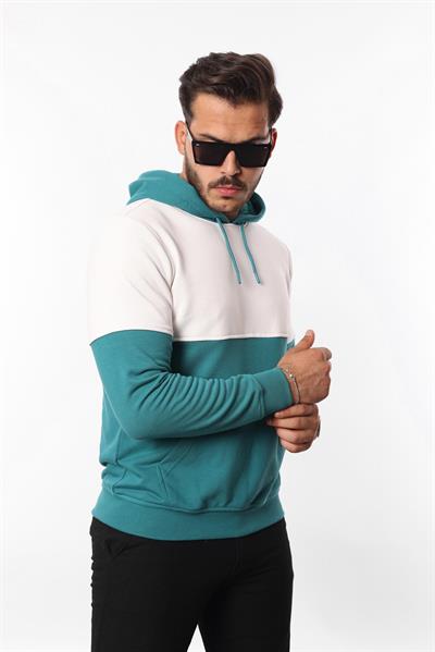 3 İplik Kapüşonlu Kanguru Cepli Sweatshirt – Pamuk Viskon Regular Fit Rugatchi Exclusive
