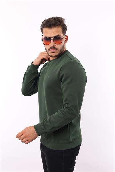 Rugatchi Şardonlu Pike Sweatshirt – %70 Pamuk %30 Viskoz Bisiklet Yaka