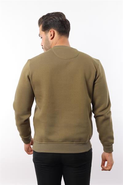 3 İplik Şardonlu Bisiklet Yaka Sweatshirt – Pamuk Viskon Regular Fit Rugatchi Exclusive
