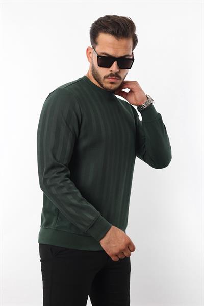 Rugatchi Jakarlı Sweatshirt – %70 Pamuk %30 Viskoz Bisiklet Yaka
