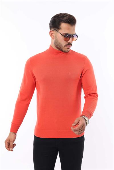 Erkek Yarım Balıkçı Yaka Triko Kazak — %100 Pamuk