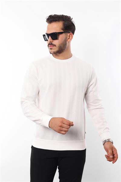 Rugatchi Jakarlı Sweatshirt – %70 Pamuk %30 Viskoz Bisiklet Yaka