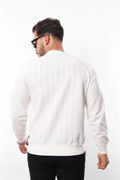 Rugatchi Jakarlı Sweatshirt – %70 Pamuk %30 Viskoz Bisiklet Yaka