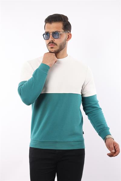 3 İplik Bisiklet Yaka Sweatshirt – Pamuk Viskon Regular Fit Rugatchi Exclusive