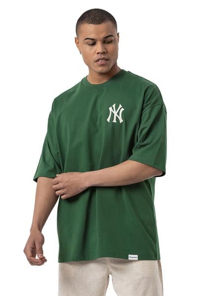 NY Baskılı Oversize T-Shirt