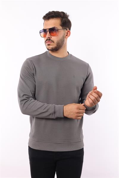 Rugatchi Şardonlu Pike Sweatshirt – %70 Pamuk %30 Viskoz Bisiklet Yaka