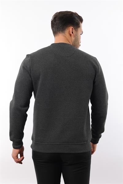 3 İplik Şardonlu Bisiklet Yaka Sweatshirt – Pamuk Viskon Regular Fit Rugatchi Exclusive