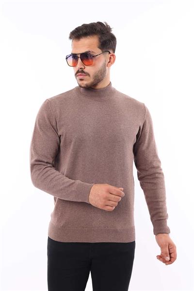 Erkek Yarım Balıkçı Yaka Triko Kazak — %100 Pamuk