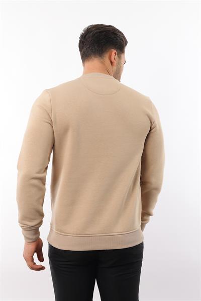 3 İplik Şardonlu Bisiklet Yaka Sweatshirt – Pamuk Viskon Regular Fit Rugatchi Exclusive