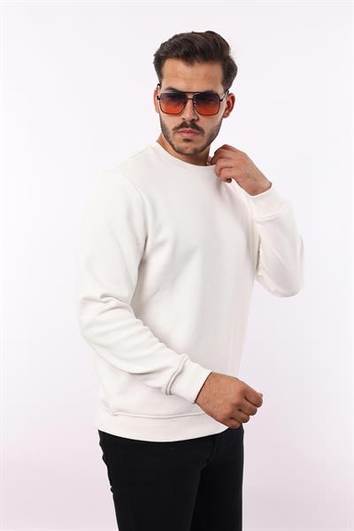 Rugatchi Şardonlu Pike Sweatshirt – %70 Pamuk %30 Viskoz Bisiklet Yaka