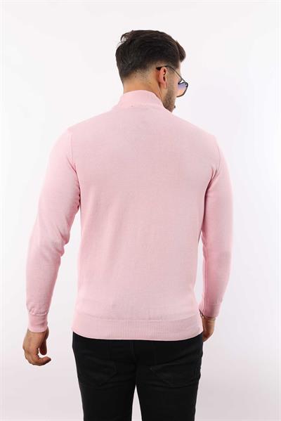 Erkek Yarım Balıkçı Yaka Triko Kazak — %100 Pamuk