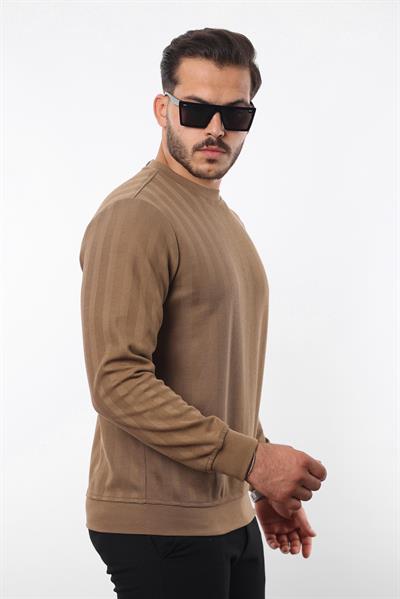 Rugatchi Jakarlı Sweatshirt – %70 Pamuk %30 Viskoz Bisiklet Yaka