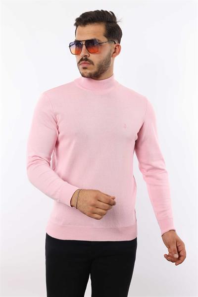 Erkek Yarım Balıkçı Yaka Triko Kazak — %100 Pamuk