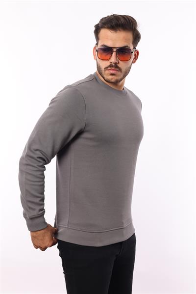 Rugatchi Şardonlu Pike Sweatshirt – %70 Pamuk %30 Viskoz Bisiklet Yaka