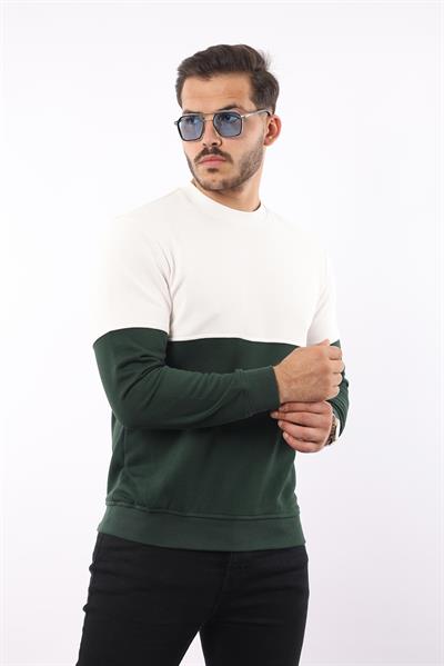 3 İplik Bisiklet Yaka Sweatshirt – Pamuk Viskon Regular Fit Rugatchi Exclusive