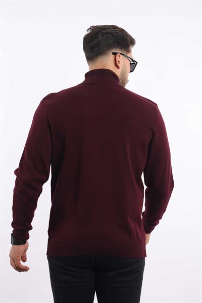 Erkek Balıkçı Yaka Triko Kazak — %100 Pamuk, Klasik