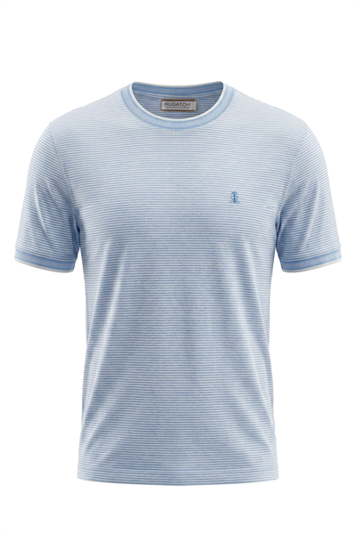 Erkek Çizgili Bisiklet Yaka Basic Tişört