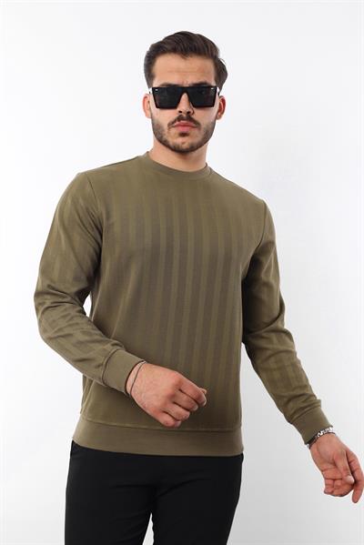 Rugatchi Jakarlı Sweatshirt – %70 Pamuk %30 Viskoz Bisiklet Yaka
