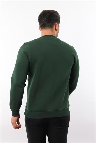 3 İplik Şardonlu Bisiklet Yaka Sweatshirt – Pamuk Viskon Regular Fit Rugatchi Exclusive