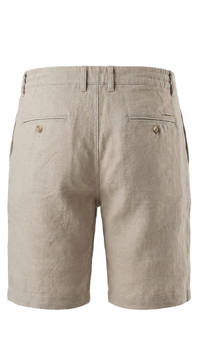 Erkek Keten Dokulu Fermuarlı Şort