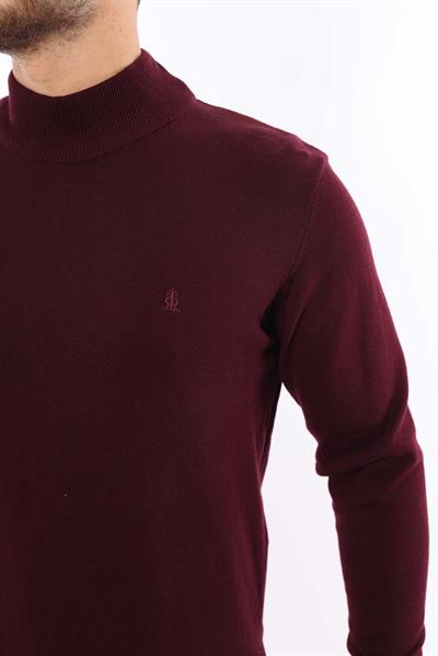 Erkek Yarım Balıkçı Yaka Triko Kazak — %100 Pamuk