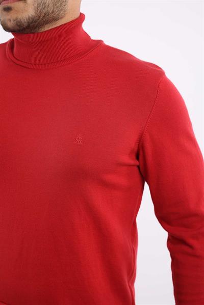 Erkek Balıkçı Yaka Triko Kazak — %100 Pamuk, Klasik