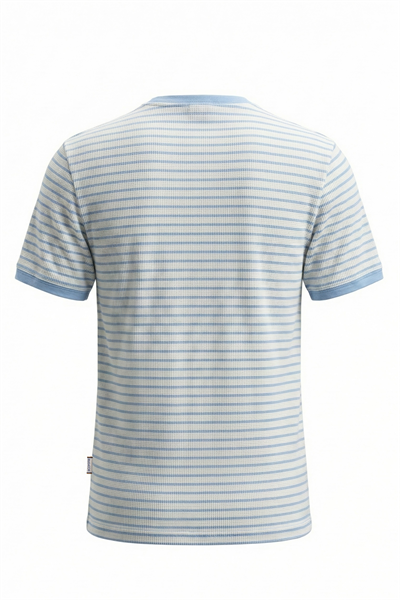 Erkek Waffle Çizgili Dokulu Tişört
