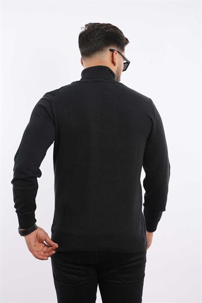 Erkek Balıkçı Yaka Triko Kazak — %100 Pamuk, Klasik