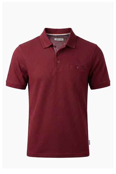 Erkek Waffle Dokulu Cepli Günlük Polo