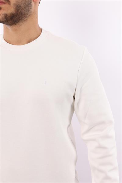 Rugatchi Şardonlu Pike Sweatshirt – %70 Pamuk %30 Viskoz Bisiklet Yaka