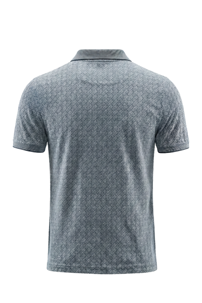 Erkek Kendinden Desenli Jakar Polo