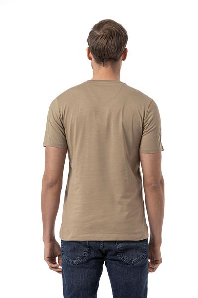 Baskılı Bisiklet Yaka T-Shirt