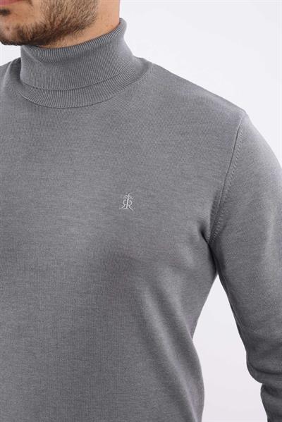 Erkek Balıkçı Yaka Triko Kazak — %100 Pamuk, Klasik