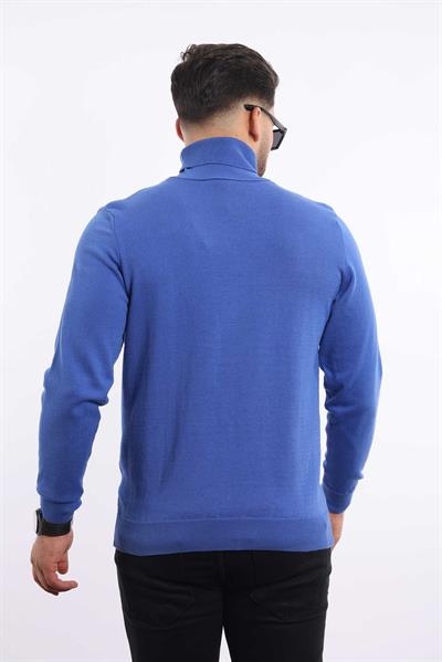 Erkek Balıkçı Yaka Triko Kazak — %100 Pamuk, Klasik