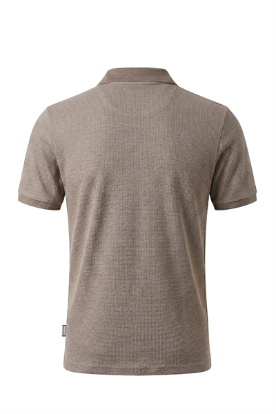 Erkek Waffle Melanj Görünümlü Polo