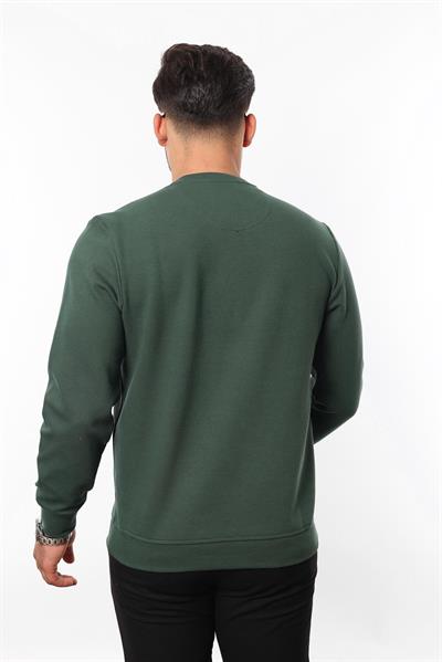 Diagonal Interlok Bisiklet Yaka Sweatshirt – Pamuk Viskon Regular Fit Rugatchi Exclusive