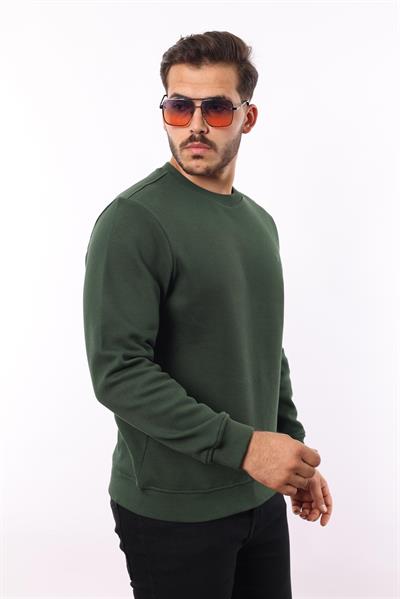 Rugatchi Şardonlu Pike Sweatshirt – %70 Pamuk %30 Viskoz Bisiklet Yaka