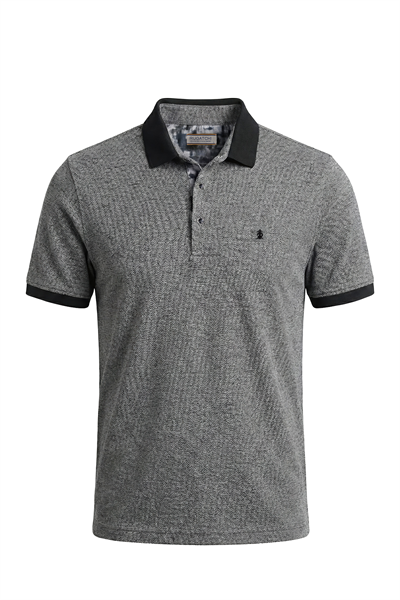 Erkek Jakar Örgü Polo Tişört