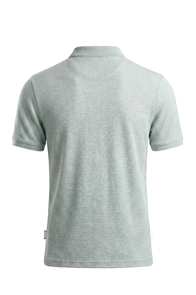 Erkek Waffle Melanj Görünümlü Polo