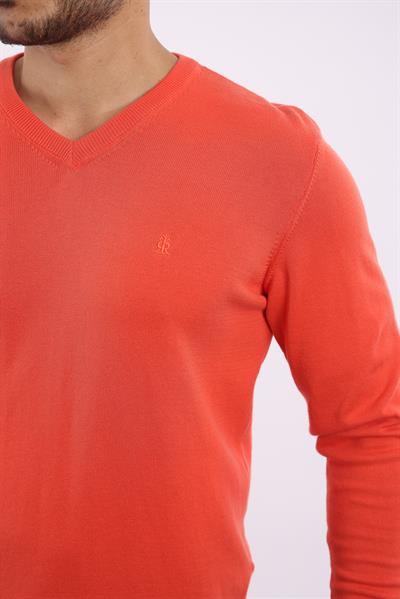 Premium Erkek V Yaka Triko — %100 Pamuk, Nefes Alan Konforlu Kazak